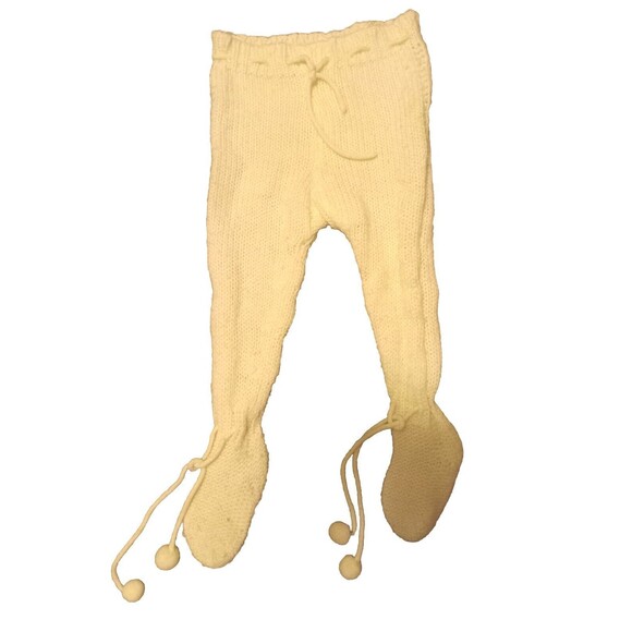 Vintage Childs Acrylic White Snowsuit W/ Hats Gloves Sweater Pants For Toddler - Picture 15 of 16